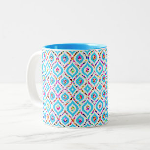 Tasse 2 Couleurs Mignons motifs abstraits en zigzag colorés