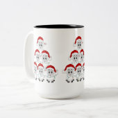 Tasse 2 Couleurs Mignons moutons de Noël (Devant gauche)