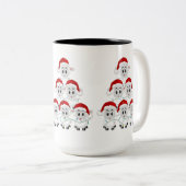 Tasse 2 Couleurs Mignons moutons de Noël (Devant droit)