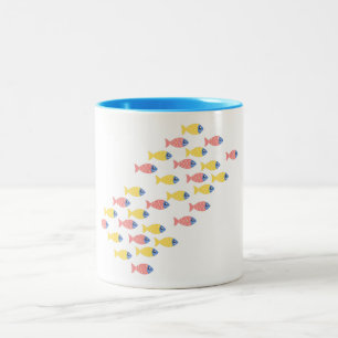 Tasse 2 Couleurs Migration colorée des poissons