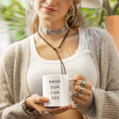 Tasse 2 Couleurs Milieu de travail avec un Banter d'anniversaire mo