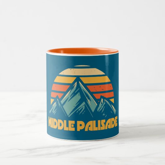 Tasse 2 Couleurs Milieu Palisade Californie Retro Turquoise (Centre)