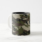 Tasse 2 Couleurs Militaire de Woodland Camo (Devant gauche)