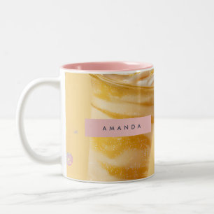 Tasse 2 Couleurs Milkshake personnalisé au caramel doré en spirale