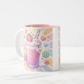 Tasse 2 Couleurs Milkshake Rêves de Fraise (Devant gauche)