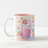 Tasse 2 Couleurs Milkshake Rêves de Fraise (Gauche)