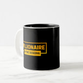 TASSE 2 COULEURS MILLIONNAIRE EN TRAIN DE FAIRE (Devant gauche)