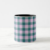 Tasse 2 Couleurs Ming and Melanie Plaid Pink Teal (Centre)