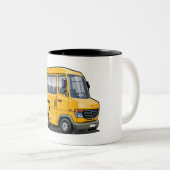 Tasse 2 Couleurs Mini bus caricature (Devant droit)