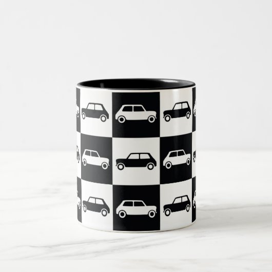 Tasse 2 Couleurs Mini Cooper en carton noir (Centre)