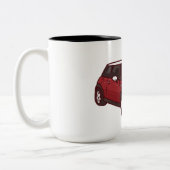 Tasse 2 Couleurs Mini Cooper rouge (Gauche)