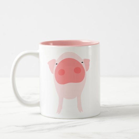 Tasse 2 Couleurs Mini porc (Gauche)