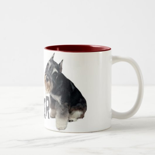 Tasse 2 Couleurs Mini Schnauzer (Droit)