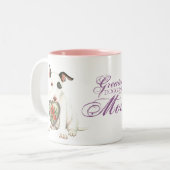 Tasse 2 Couleurs Miniature Bull Terrier Heart Maman (Devant gauche)