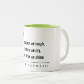 Tasse 2 Couleurs Minimal moderne simple ensemble Bridesmaid Cadeau (Devant droit)