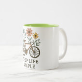 Tasse 2 Couleurs Minimal Nature Quote Design (Devant droit)