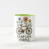 Tasse 2 Couleurs Minimal Nature Quote Design (Centre)