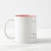 Tasse 2 Couleurs Minimal Simple Blush Heart Maid of Honor Don (Gauche)
