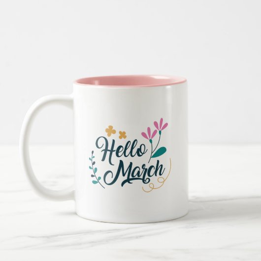 Tasse 2 Couleurs Minimalist Beauty Charming Hello March Soft Pink (Gauche)