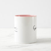 Tasse 2 Couleurs Minimalist Grandma Established Elegant Script (Centre)