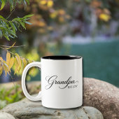 Tasse 2 Couleurs Minimalist Grandpa – Elegant Script Gift 