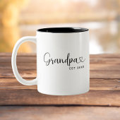 Tasse 2 Couleurs Minimalist Grandpa Established Elegant Script