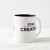 Tasse 2 Couleurs Minimalist Stay Creative Typography (Devant droit)