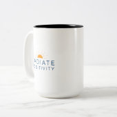 Tasse 2 Couleurs Minimalist Yellow Sun Radiate Positivity Encourage (Devant gauche)