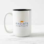 Tasse 2 Couleurs Minimalist Yellow Sun Radiate Positivity Encourage (Gauche)