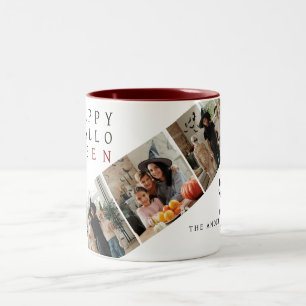 Tasse 2 Couleurs Minimaliste moderne Éffrayant Happy Halloween 3 Ph