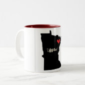Tasse 2 Couleurs Minnesota à café à deux tons personnalisable (Devant gauche)