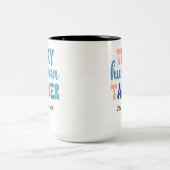 Tasse 2 Couleurs Minuscule Tamer humain | Nom de l'enseignant perso (Centre)