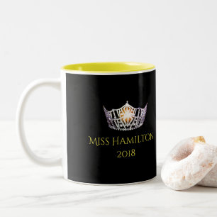 Tasse 2 Couleurs Miss America style Personnalisé Nom Argent Crown M