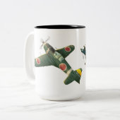 Tasse 2 Couleurs Mitsubishi J2M3 Raiden (Devant gauche)