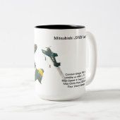 Tasse 2 Couleurs Mitsubishi J2M3 Raiden (Devant droit)