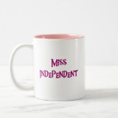 Tasse 2 Couleurs Mlle Independent Tshirts et cadeaux (Gauche)