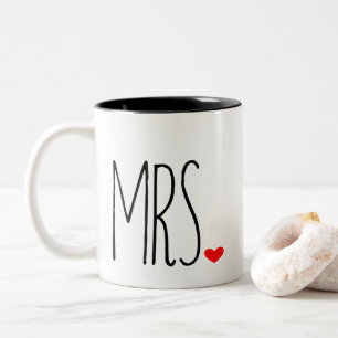 Tasse 2 Couleurs Mme avec coeur
