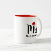 Tasse 2 Couleurs Mme Red Père Noël Sweatshirt (Devant droit)