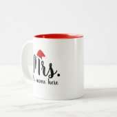 Tasse 2 Couleurs Mme Red Père Noël Sweatshirt (Devant gauche)
