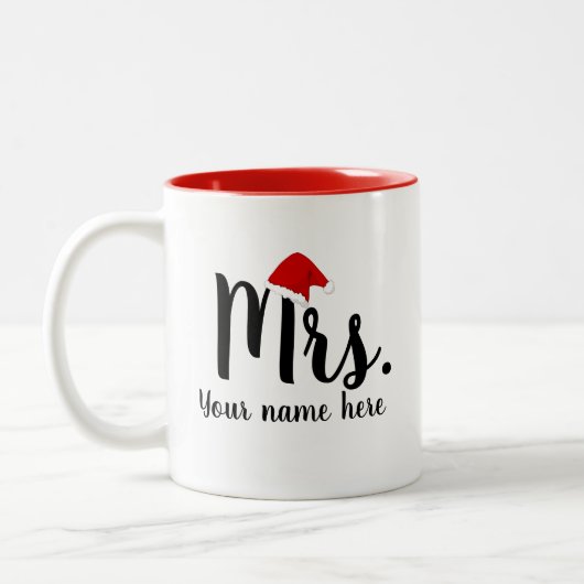 Tasse 2 Couleurs Mme Red Père Noël Sweatshirt (Gauche)