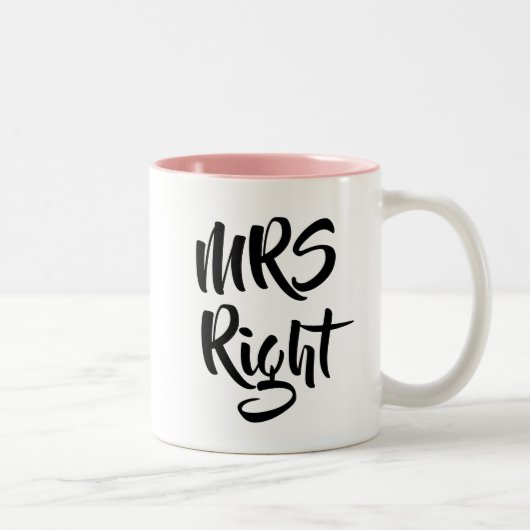 Tasse 2 Couleurs Mme Right Fun (Droit)