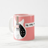 Tasse 2 Couleurs Mod Pop Art Guitare (Devant gauche)