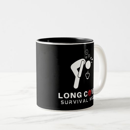 Tasse 2 Couleurs Mode de survie COVID LONG (Devant droit)