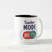 Tasse 2 Couleurs Mode enseignant Désactivé Travail amusant (Devant droit)