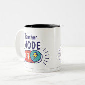 Tasse 2 Couleurs Mode enseignant Désactivé Travail amusant (Devant gauche)