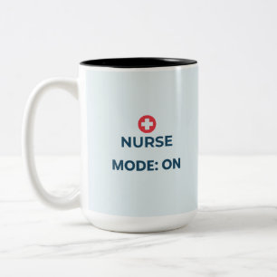 Tasse 2 Couleurs Mode Infirmière Activé Design Infirmier Drôle