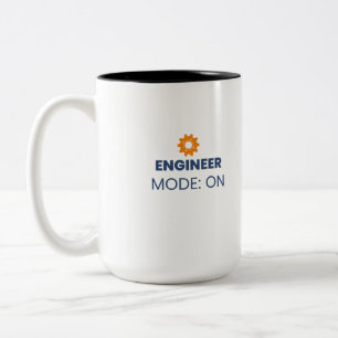 Tasse 2 Couleurs Mode Ingénieur Activé Conception d'ingénierie drôl