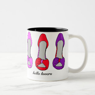 Tasse 2 Couleurs Mode Stiletto Heels Chaussure Lover