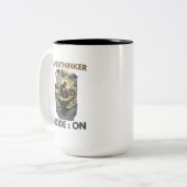 Tasse 2 Couleurs Mode Suranalyse Activé Drôle Stress Anxiété (Devant gauche)