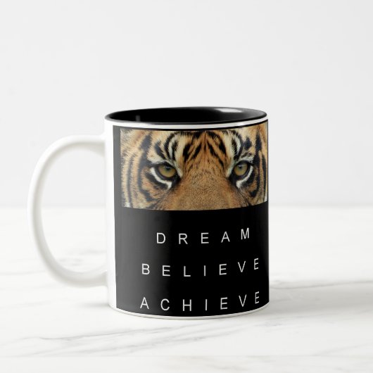 Tasse 2 Couleurs Modèle de devis motivationnelle moderne (Gauche)
